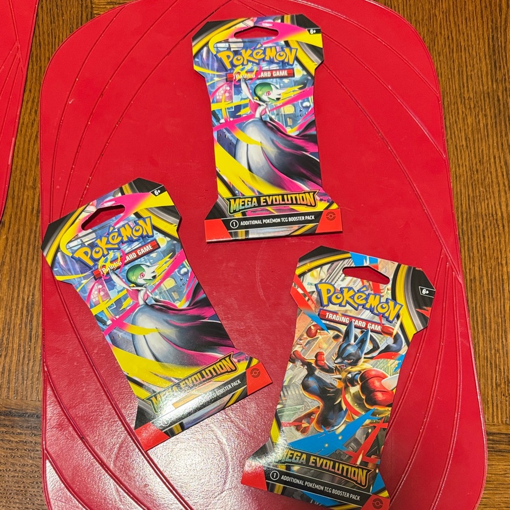 Pokemon Mega Evolution Card Packs - Red, Black, Yellow